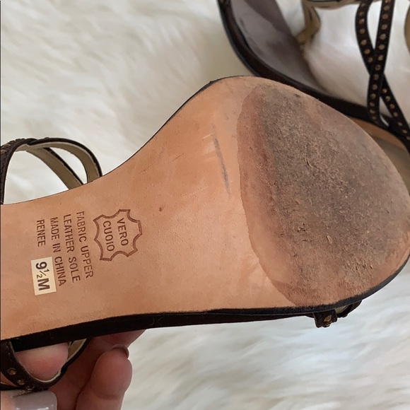 BP women’s bronze beaded brown heels - Picture 6 of 6